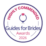 Highly Commended Guides for Brides Customer Service Awards 2026 - White BG Highly Commended Guides for Brides Customer Service Awards 2026 - White BG